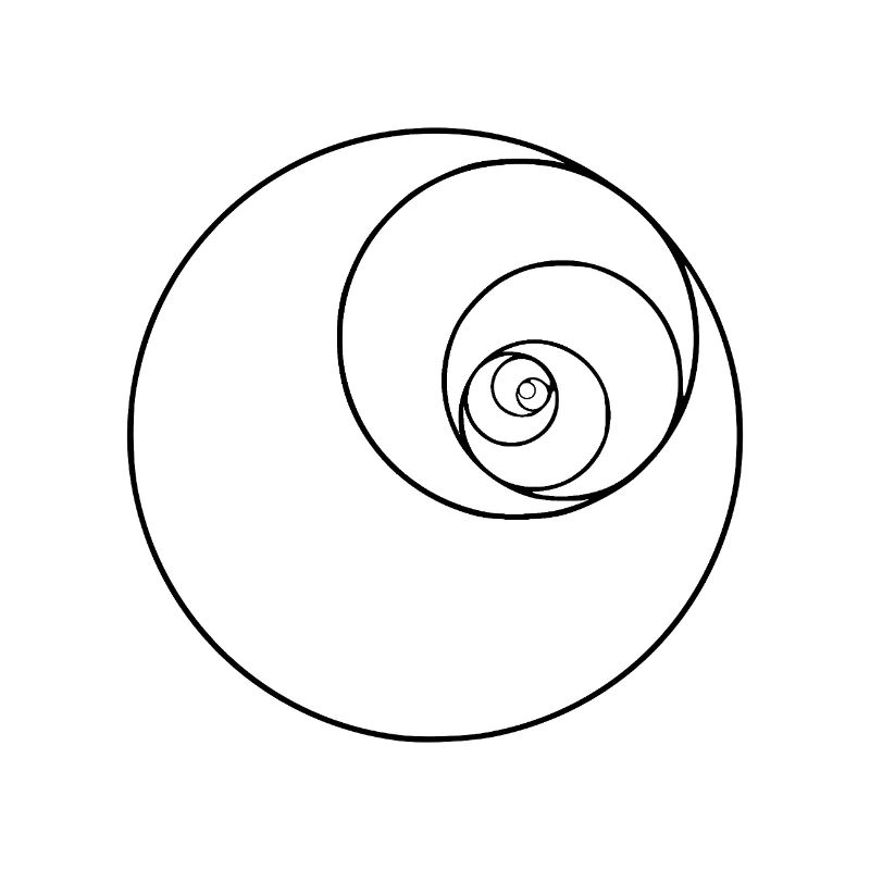 fibonacci spiral circle