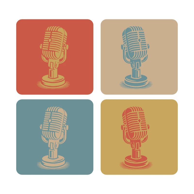 Retro Microphone Pop Art