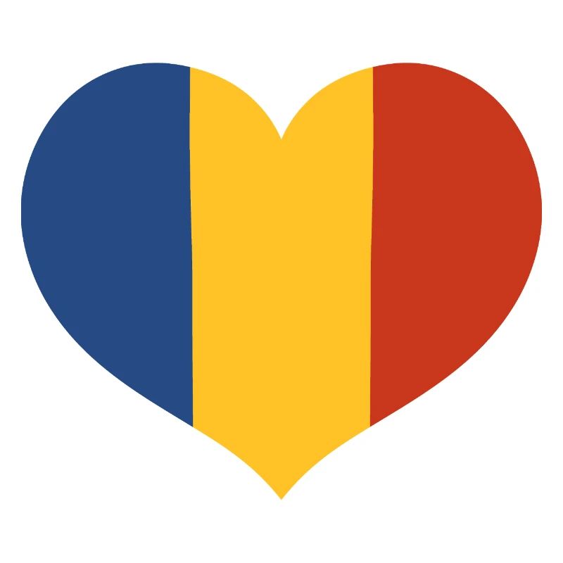 Romanian Flag Heart