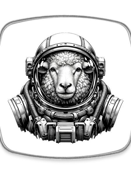 Sheep in astronaut helmet