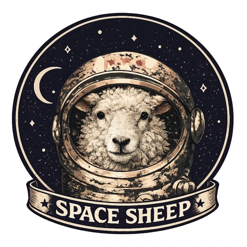 Astronaute mouton de l’espace