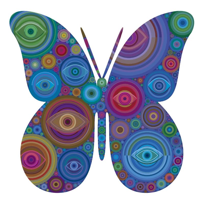 Papillon Œil Abstrait