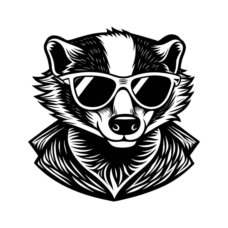 Badger in sunglasses
