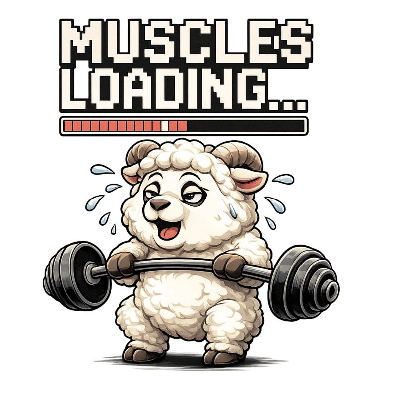 Muskel-Loading Lamm beim Krafttraining
