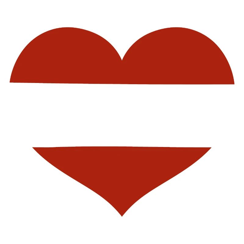 Austrian Flag Heart