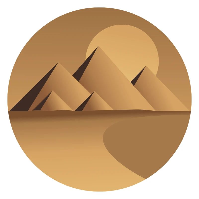 Desert Sun Pyramids Circle