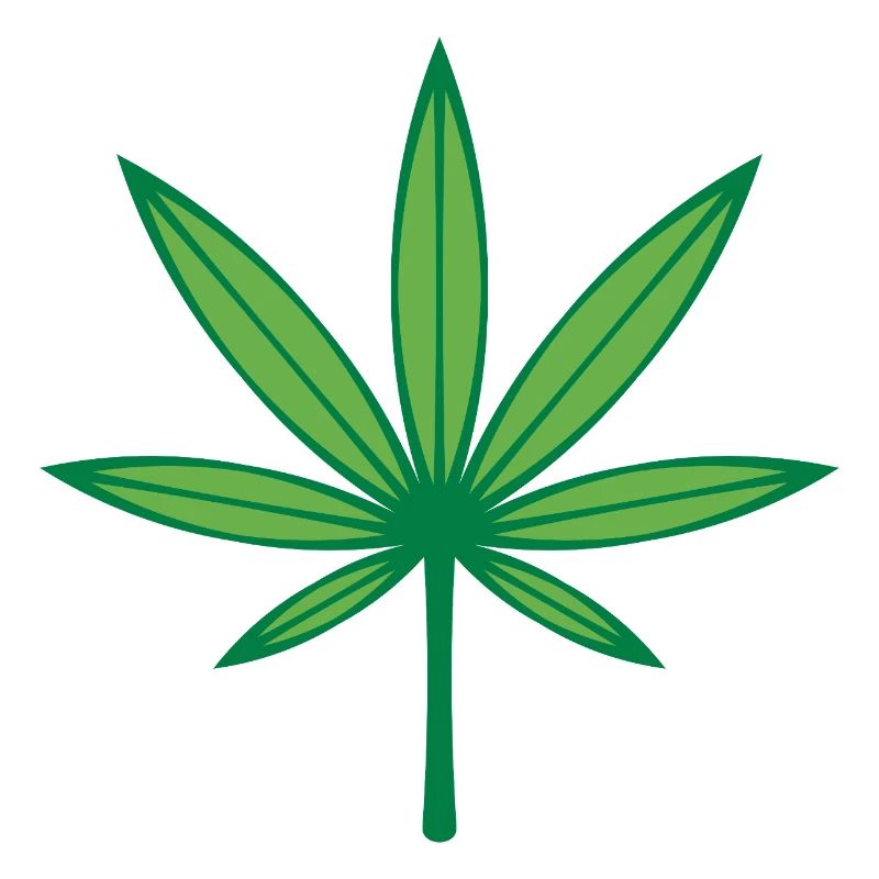 Cannabis / Marijuana / Hemp (Outline / 2C Green)