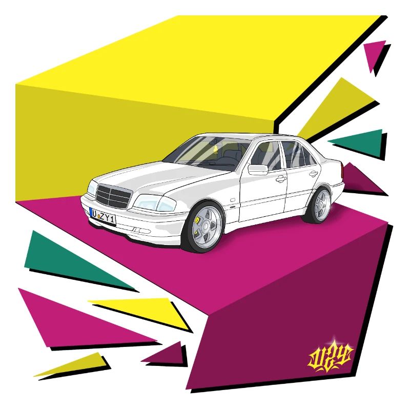 Retro Car Neon Panels 80's