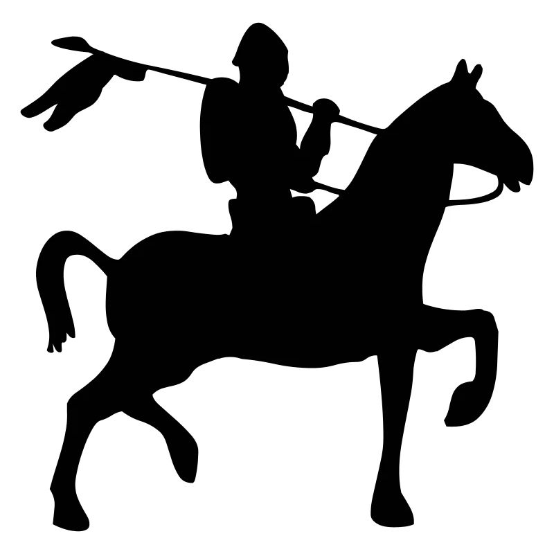 Ritter Pferd Silhouette