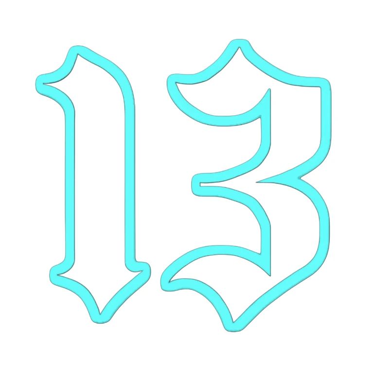 Neon Gothic 13 Outline