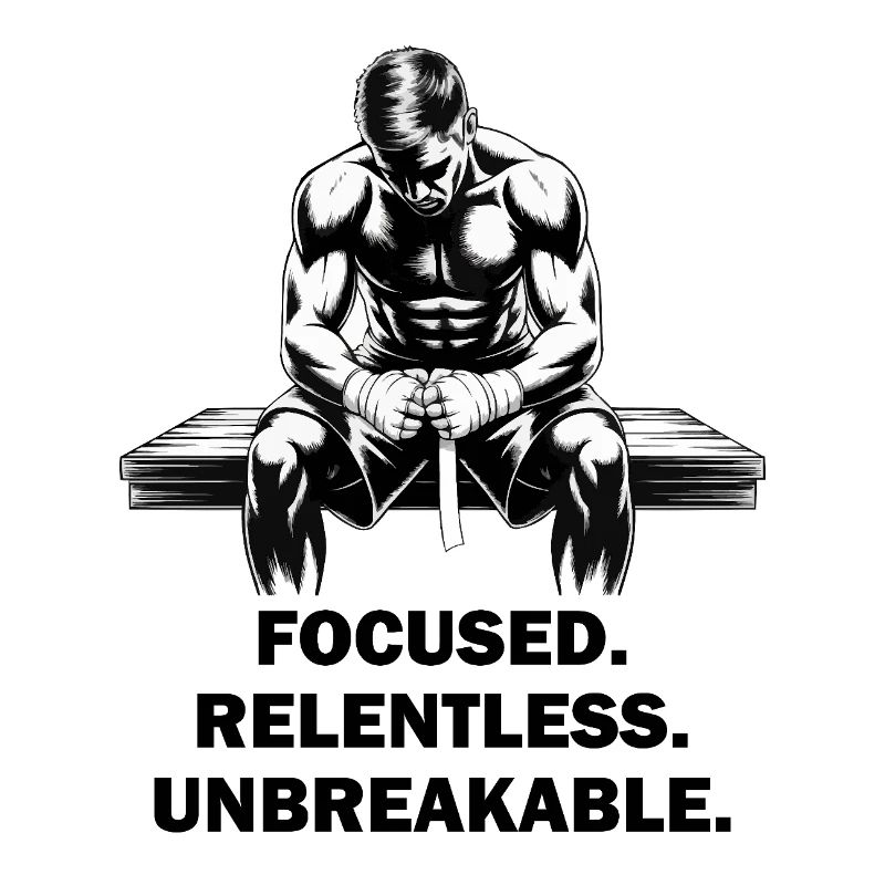 Combattant MMA concentré, implacable et incassable