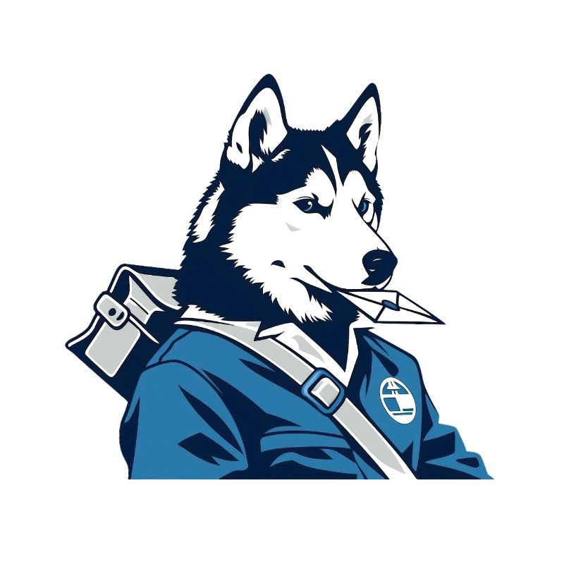 Husky Postman Blue Outfit