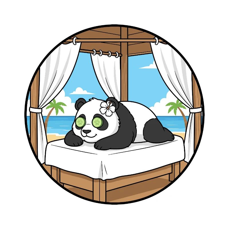 Spa plage Art relaxant de l’ours panda