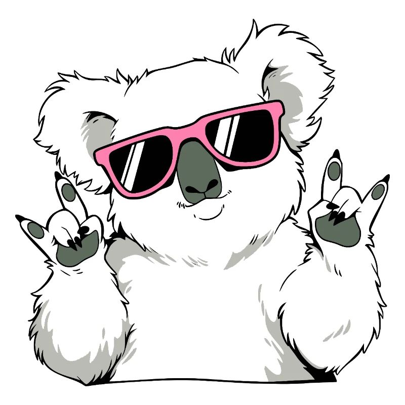 Koala cool avec des lunettes de soleil