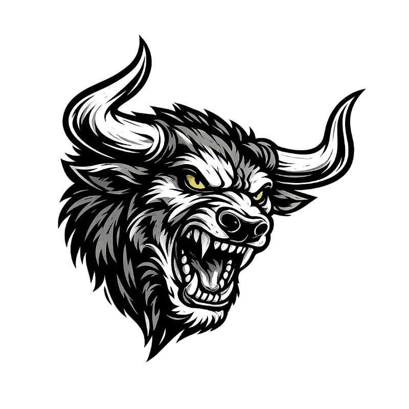 Angry Bull Head – Aggressive Bull Logo