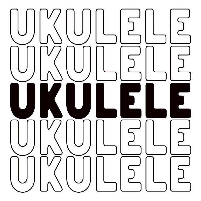 Typographie du ukulélé