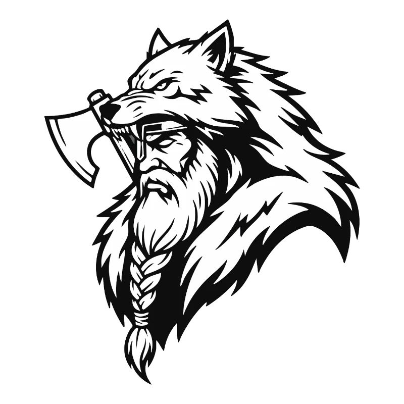 Viking Ulfhednar Warrior Wolf Berserker Mascot