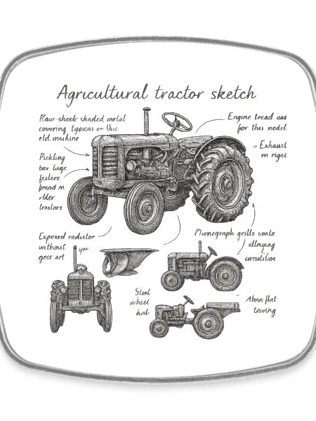 Agricultural Tractor Sketch