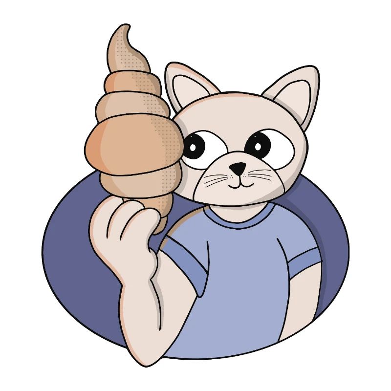 Chat croissant drôle