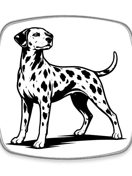 Dalmatian Portrait Black