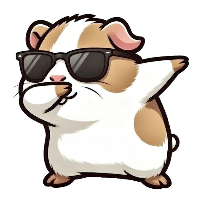 Dabbing guinea pig spotted