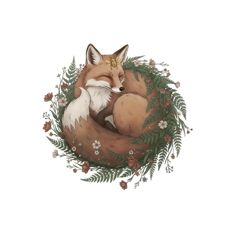 Sleeping Fox Wreath Sweet