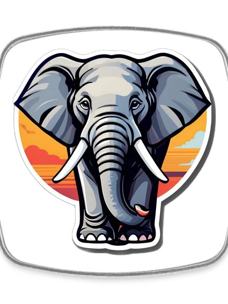 Elephant Sunset Decal
