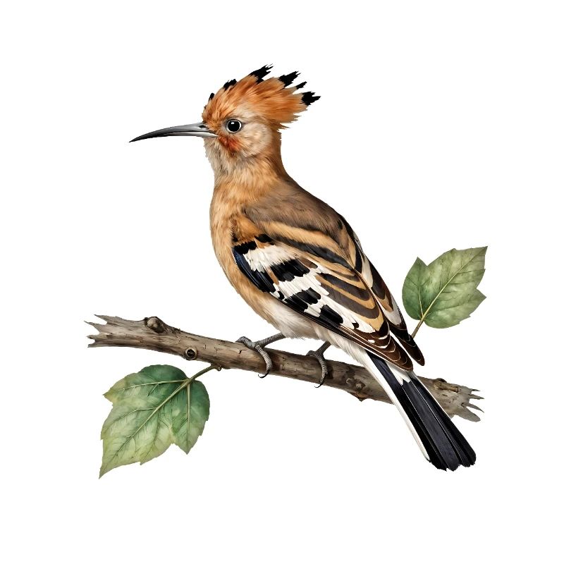 Hoopoe on branch