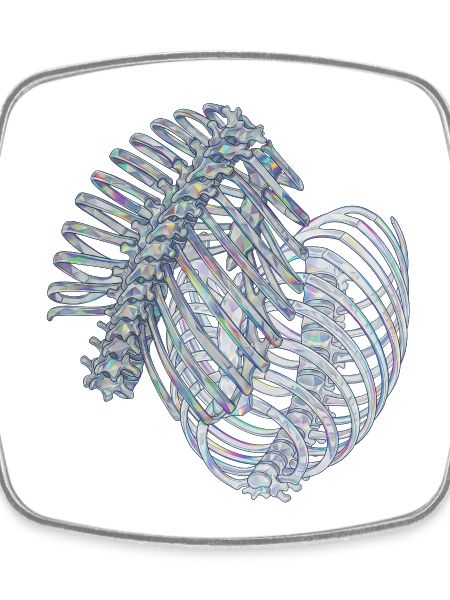Iridescent ribs in spiral