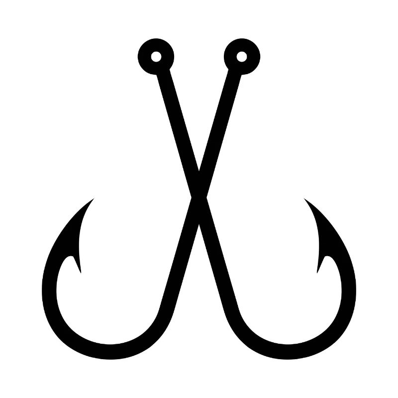 Crossed Fish Hooks