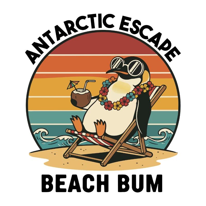 Pingouin Plage Rétro Beach Bum