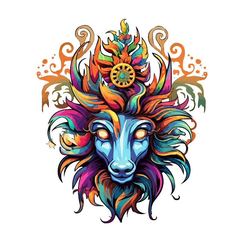 Colored Lion Head Volcanic Magic