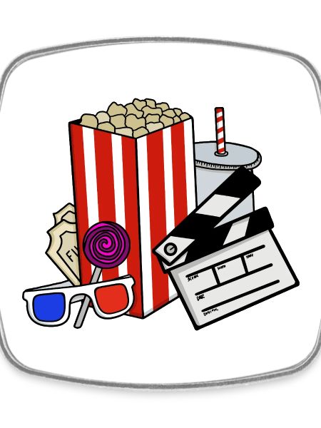 Retro Cinema Snacks Collage
