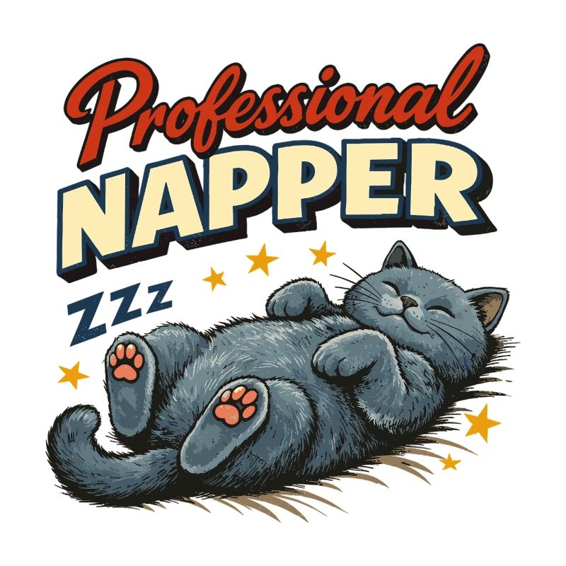 Professional Napper – Britisch Kurzhaar Retro Katz