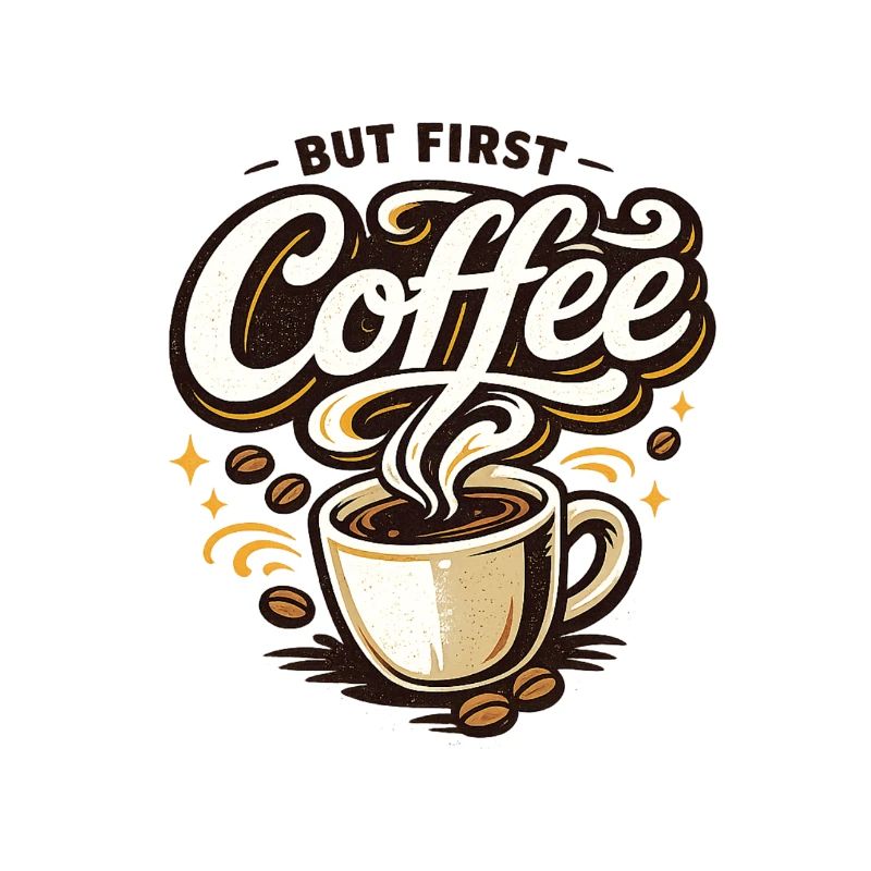 Coffee First Illustration - Coffee Lovers
