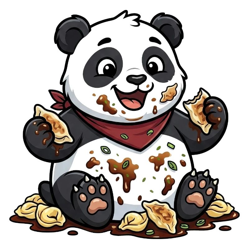 Panda mignon avec Tortellini Chaos
