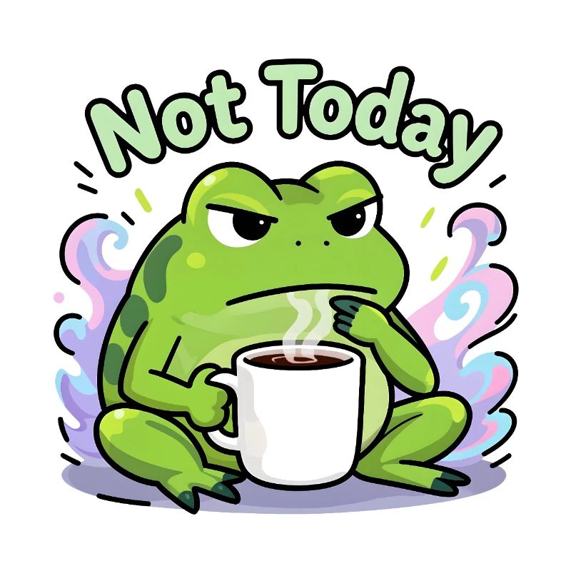 Not Today Frog Coffee