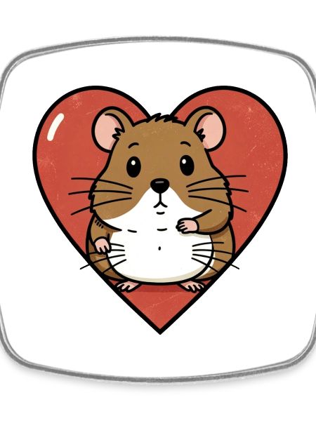 Heart hamster cuddle design