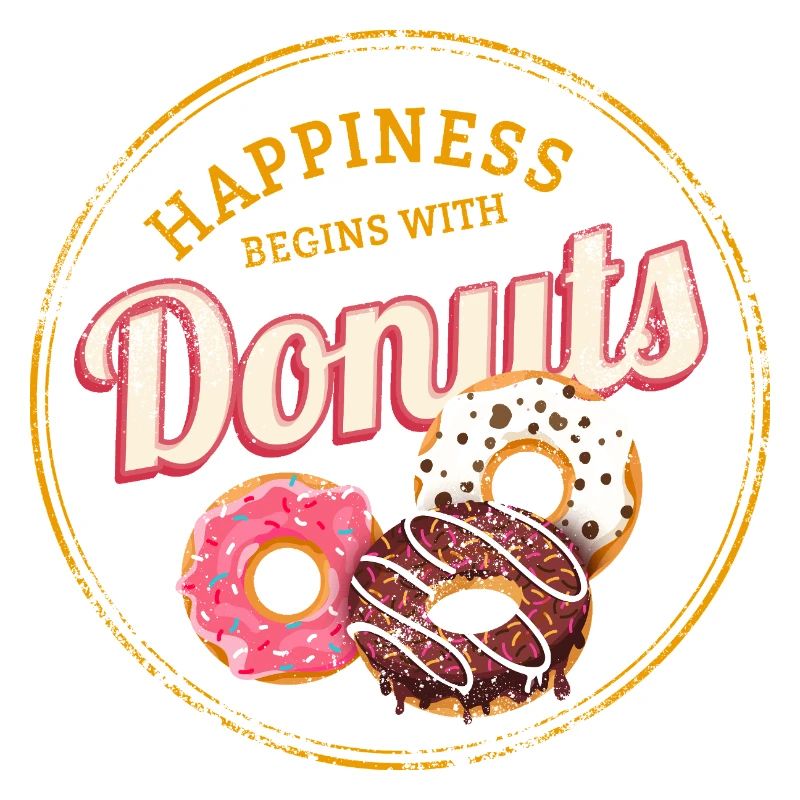 Donut Pastry Vintage Cake Doughnut Design