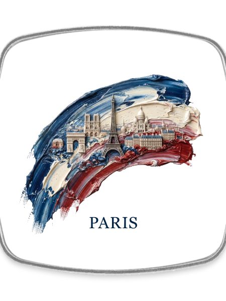 Paris Brushstroke Cityscape Flag