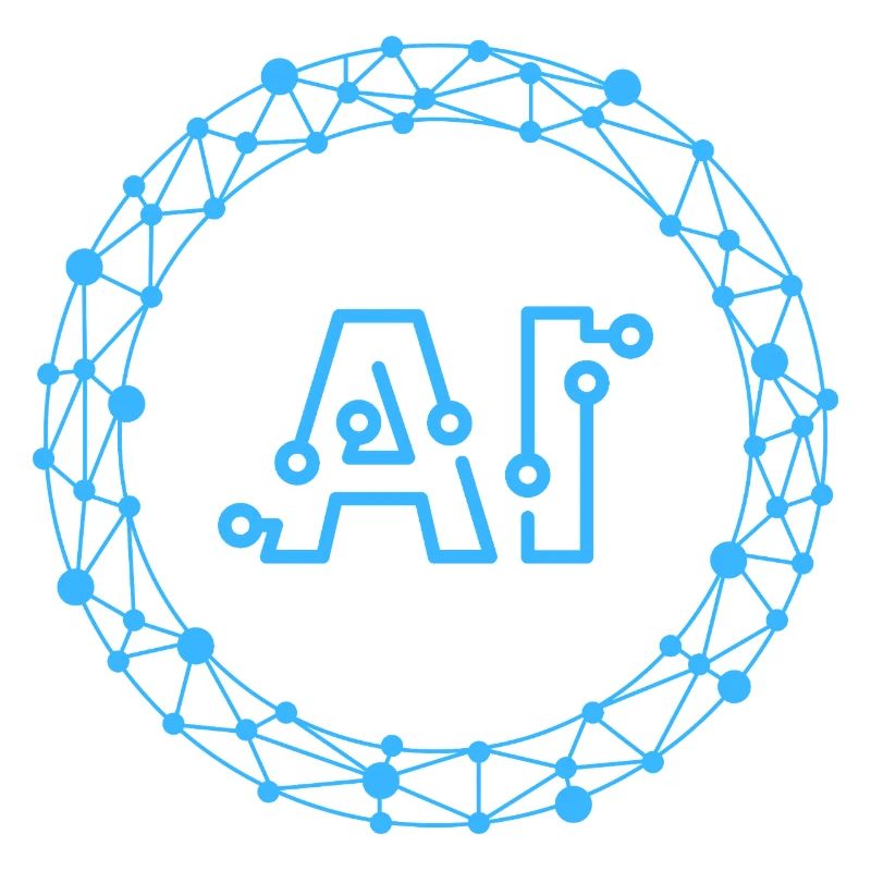 Futuristic AI Data Network Symbol