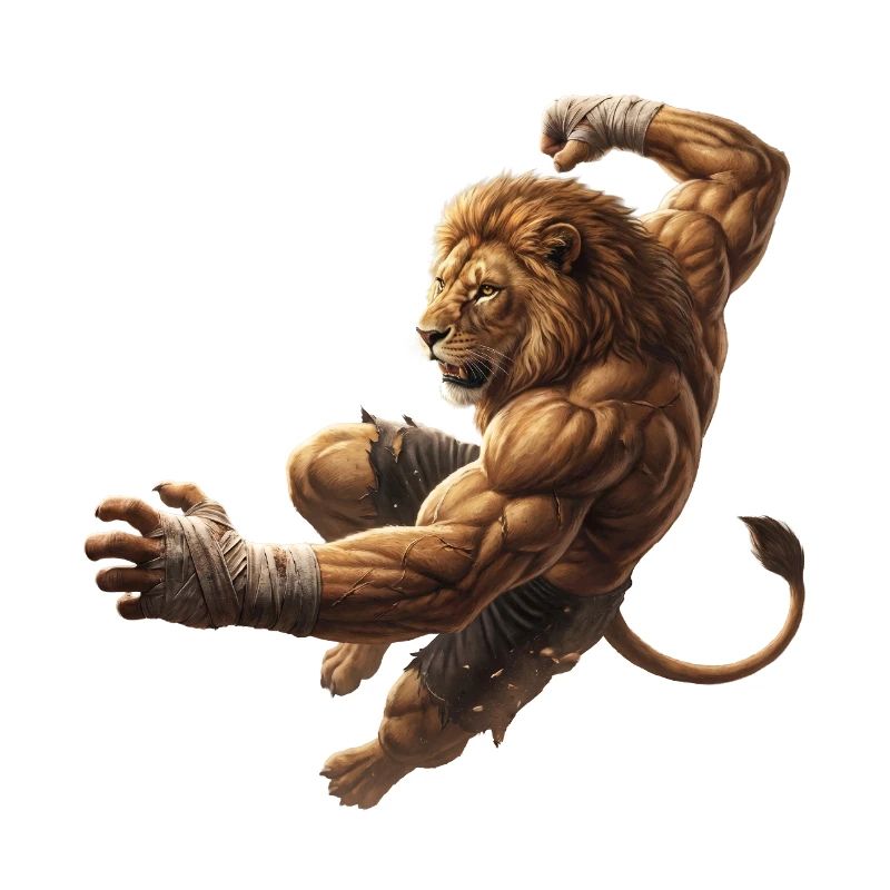 Lion en saut