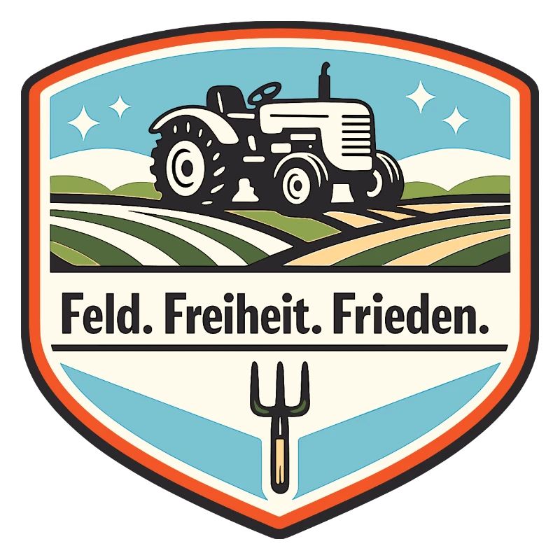 Feldfreiheit Frieden Traktor Patch