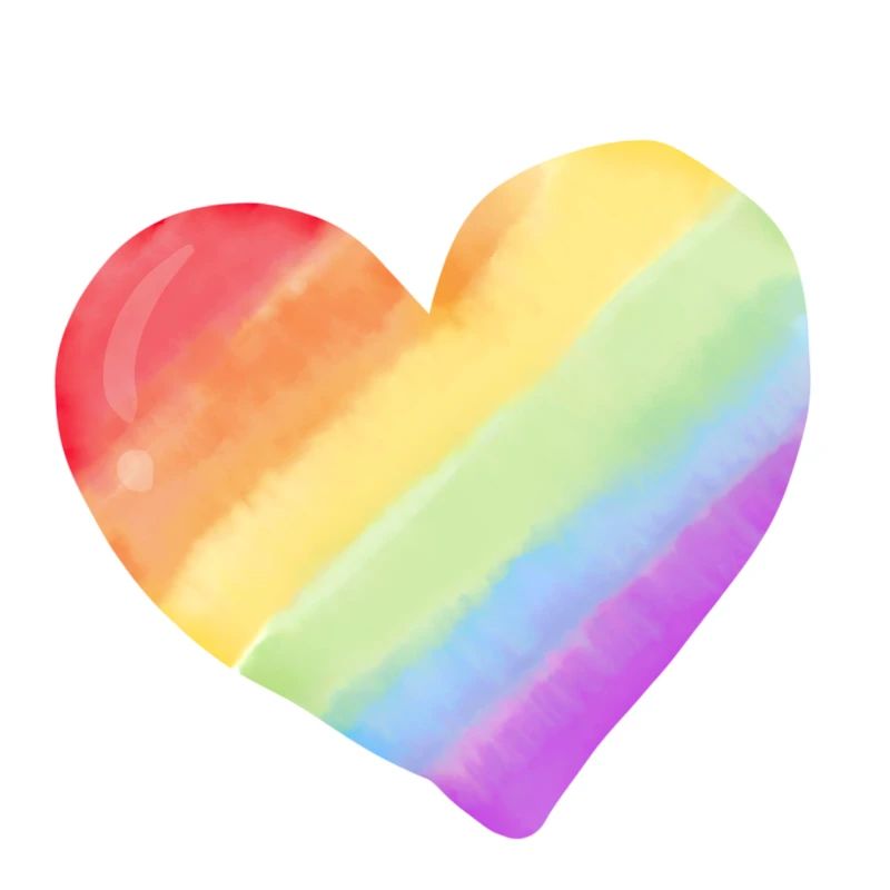 Regenbogen Aquarell Herz