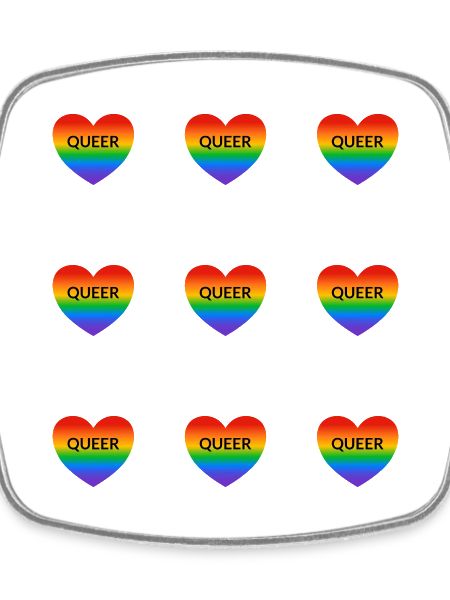 Queer Rainbow Hearts Pattern