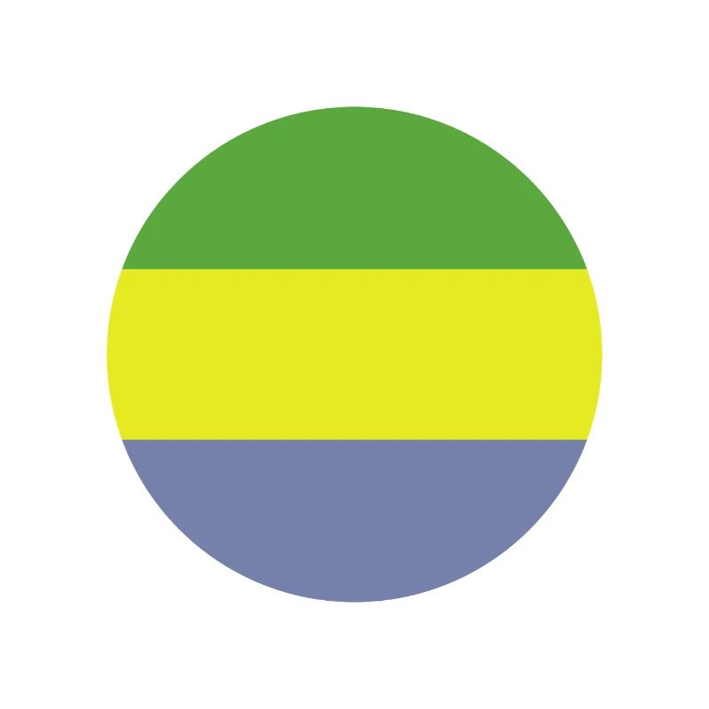 Drapeau rond du Gabon