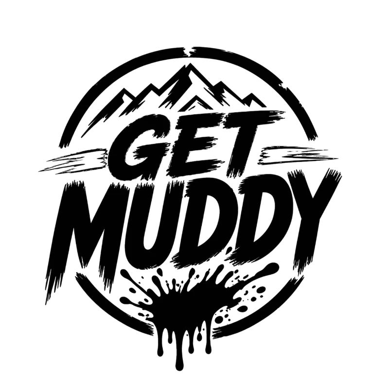 Get Muddy - Logo noir