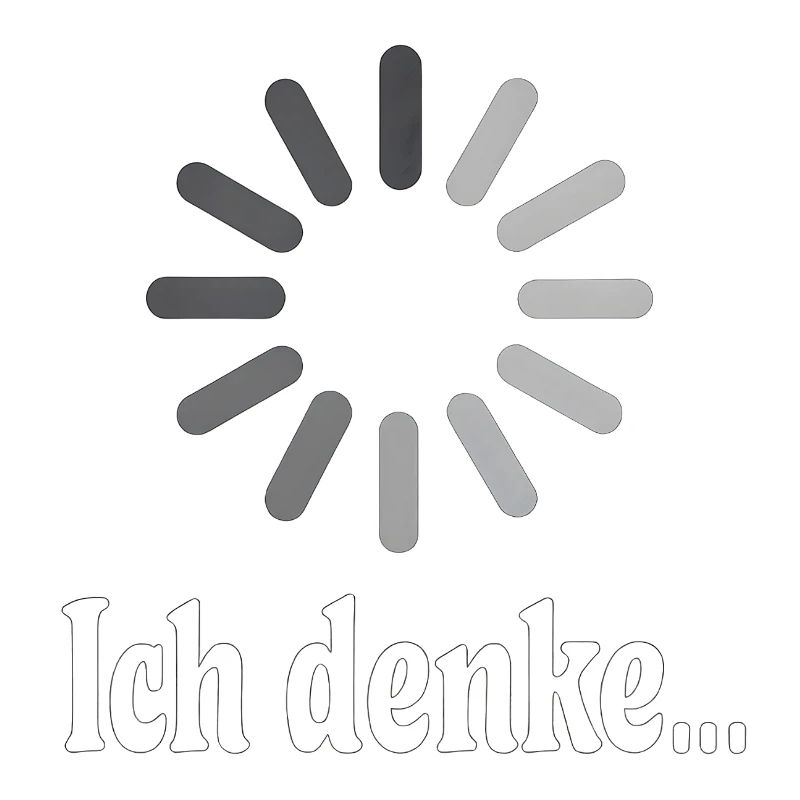 Ich denke bitte warten