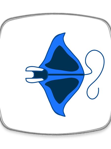 Manta Linear Blue Stylized