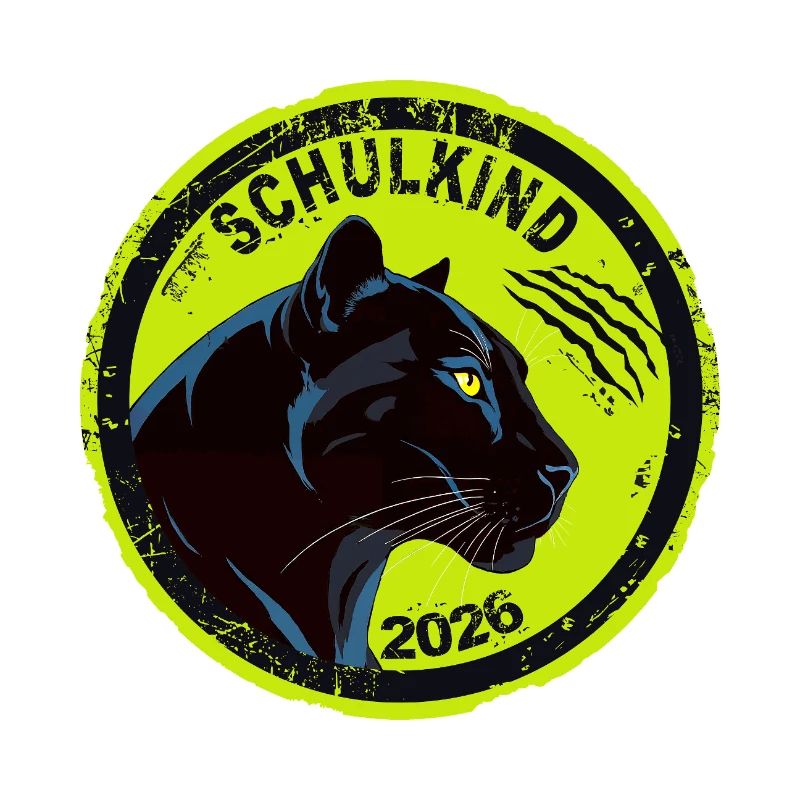 Schwarzer Panther Schulkind 2026 Einschulung Cool